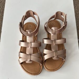 Cat & Jack Metallic Strappy Sandals - Rose Gold